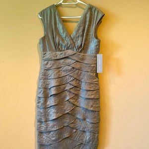 Silver knee length dress
